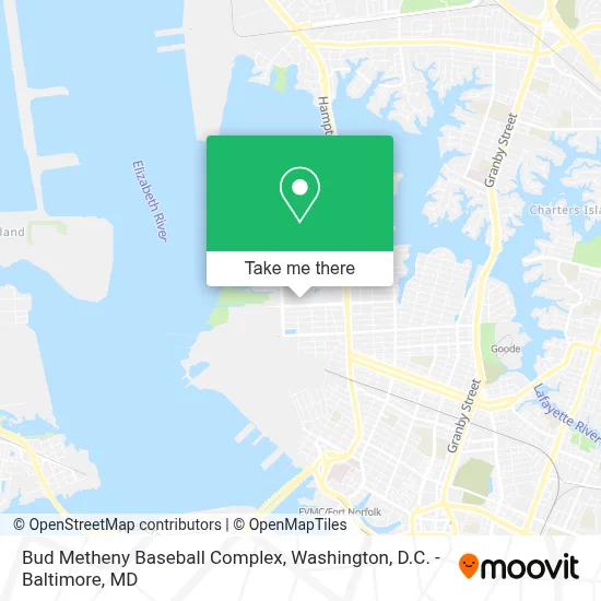 Bud Metheny Baseball Complex map