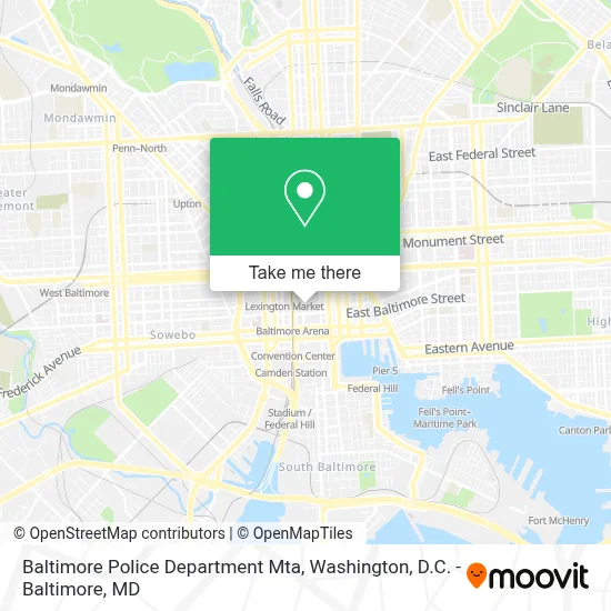 Baltimore Police Department Mta map
