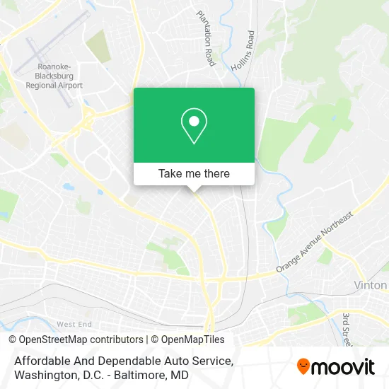 Affordable And Dependable Auto Service map