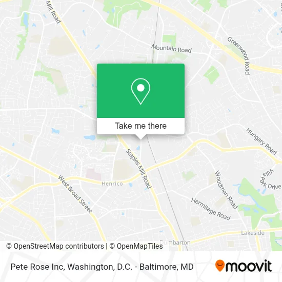 Pete Rose Inc map