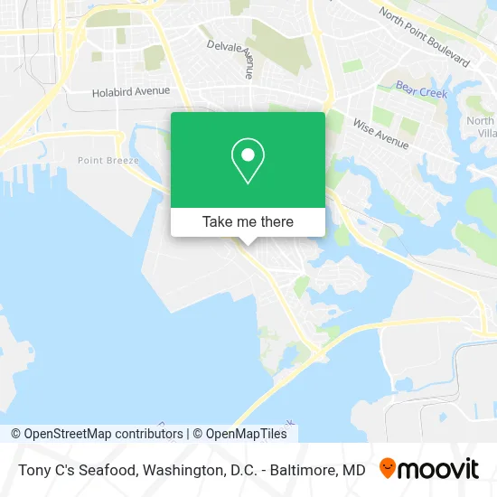 Tony C's Seafood map