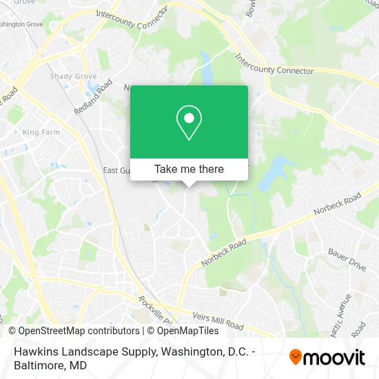 Hawkins Landscape Supply map