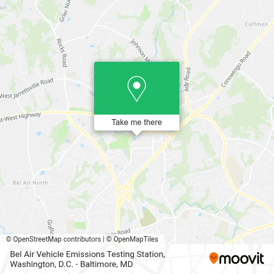 Bel Air Vehicle Emissions Testing Station map
