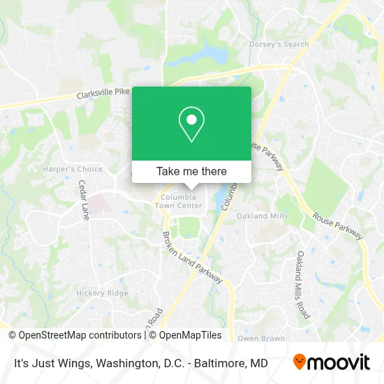 It's Just Wings map