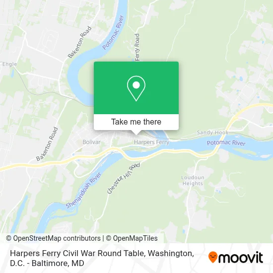 Harpers Ferry Civil War Round Table map