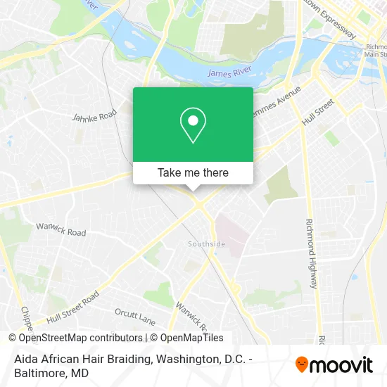 Aida African Hair Braiding map