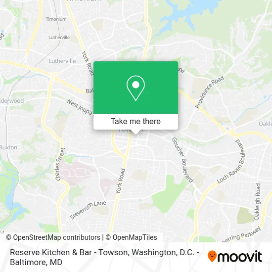 Reserve Kitchen & Bar - Towson map