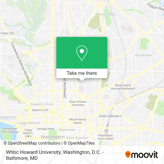 Whbc Howard University map
