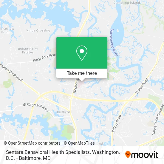 Sentara Behavioral Health Specialists map