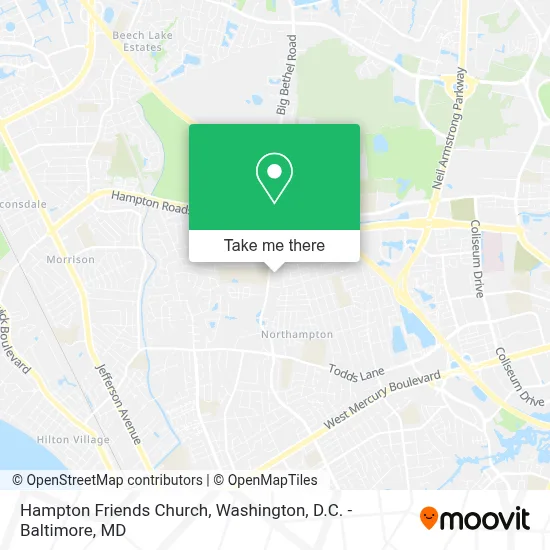 Hampton Friends Church map