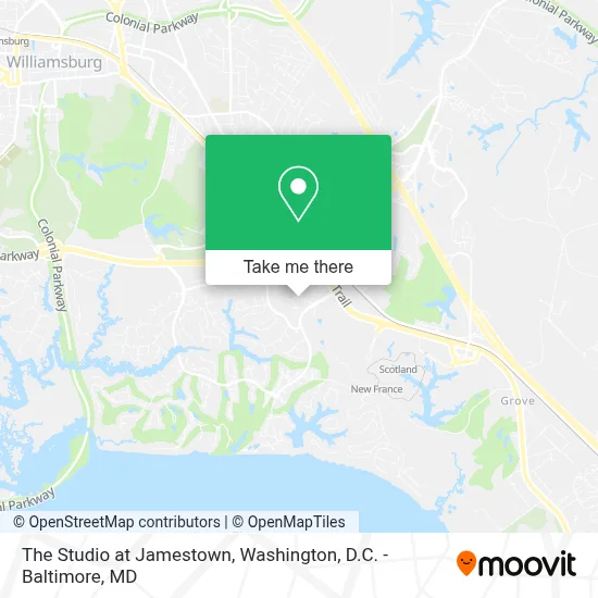 The Studio at Jamestown map