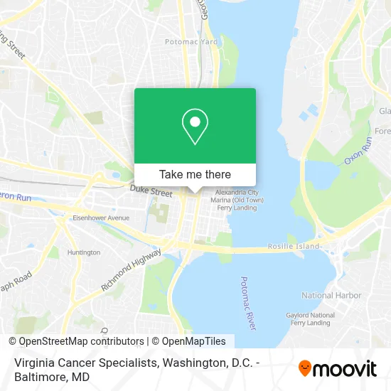 Virginia Cancer Specialists map