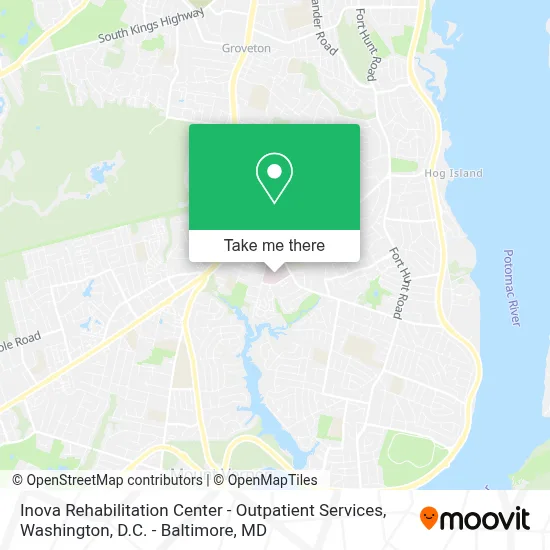 Inova Rehabilitation Center - Outpatient Services map