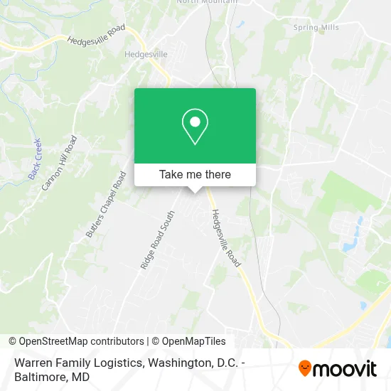 Warren Family Logistics map