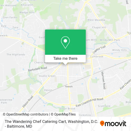 The Wandering Chef Catering Cart map