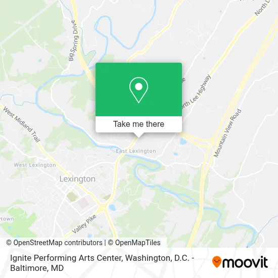 Ignite Performing Arts Center map