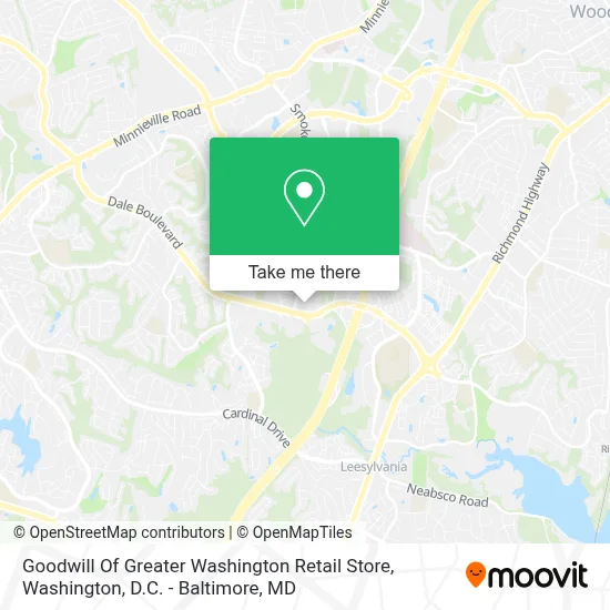 Goodwill Of Greater Washington Retail Store map