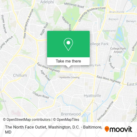 The North Face Outlet map