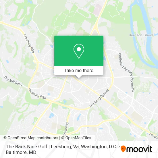 The Back Nine Golf | Leesburg, Va map