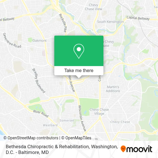 Bethesda Chiropractic & Rehabilitation map