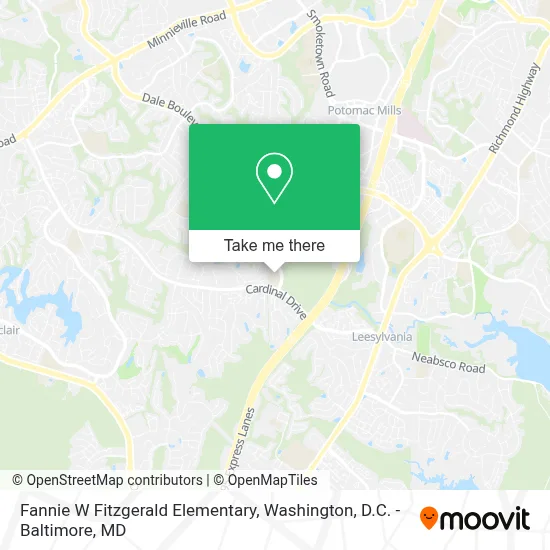 Fannie W Fitzgerald Elementary map
