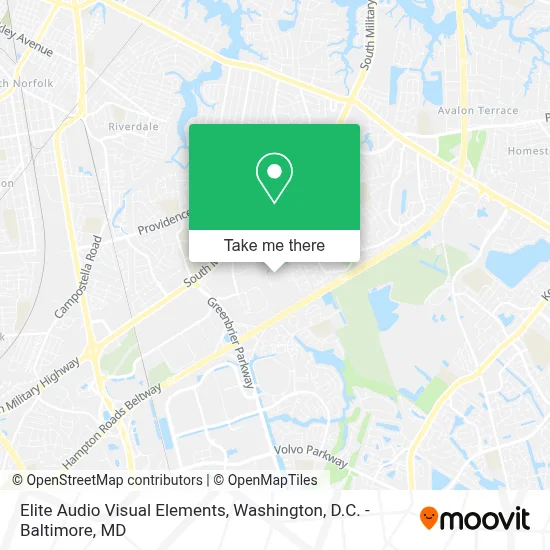 Elite Audio Visual Elements map