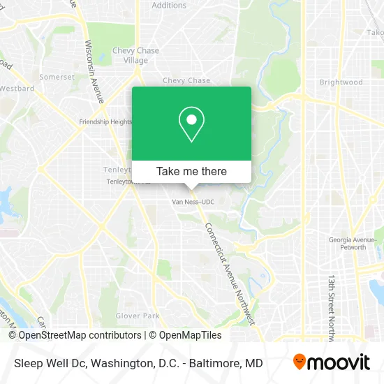 Sleep Well Dc map