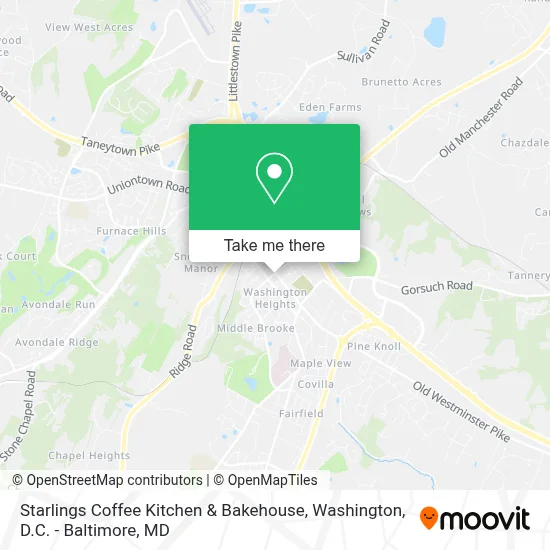 Starlings Coffee Kitchen & Bakehouse map