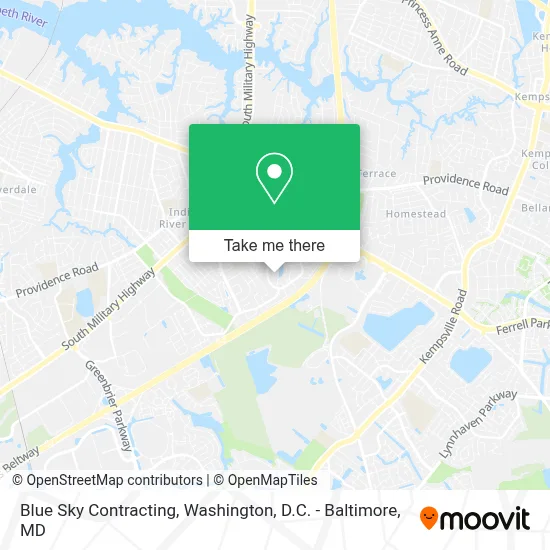 Blue Sky Contracting map