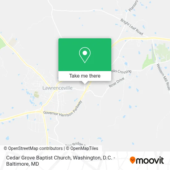 Cedar Grove Baptist Church map