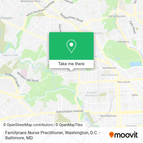 Familycare Nurse Practitioner map