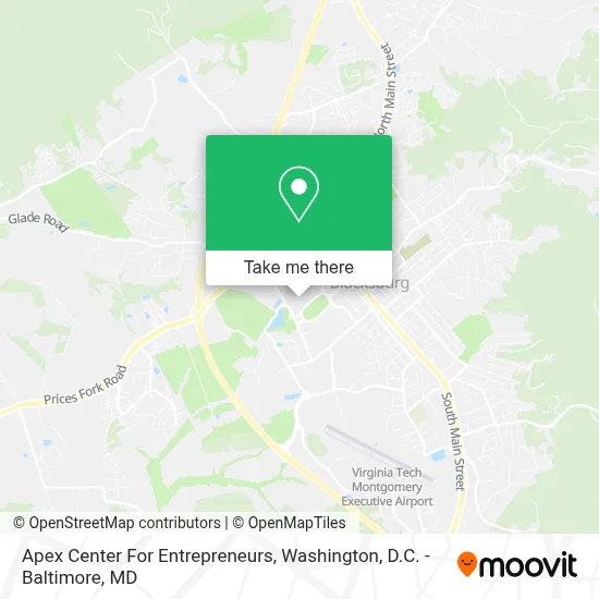 Apex Center For Entrepreneurs map