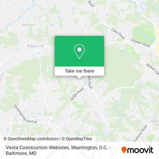 Vesta Construction Websites map