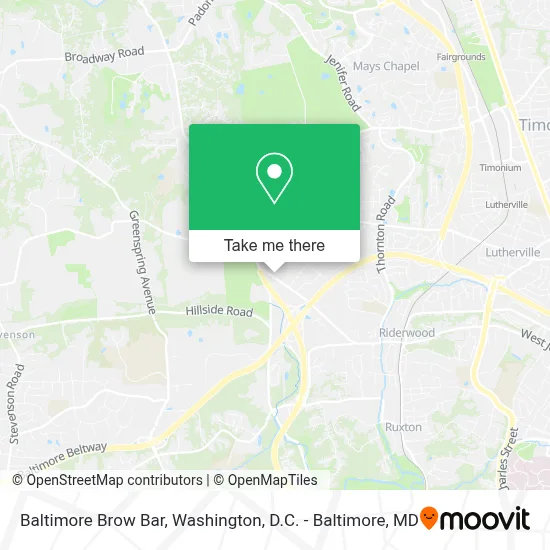 Baltimore Brow Bar map