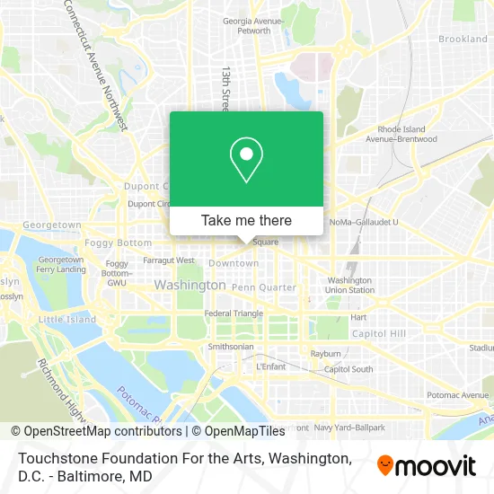 Touchstone Foundation For the Arts map