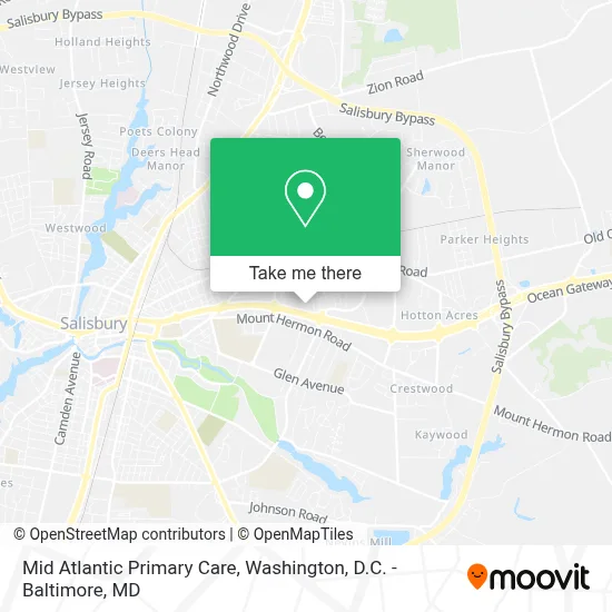 Mid Atlantic Primary Care map