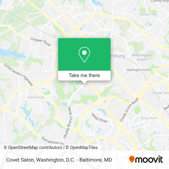 Covet Salon map