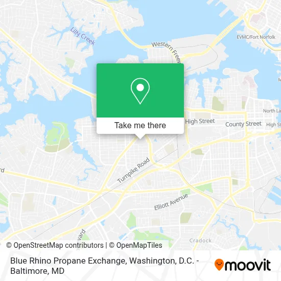Blue Rhino Propane Exchange map