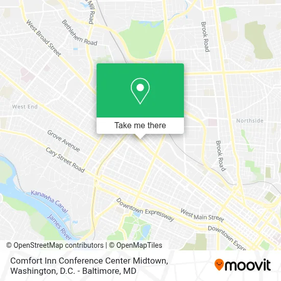 Comfort Inn Conference Center Midtown map