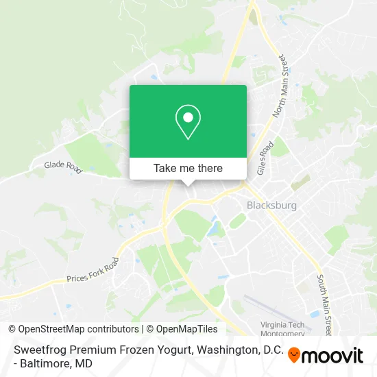Sweetfrog Premium Frozen Yogurt map