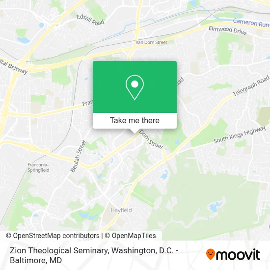 Zion Theological Seminary map