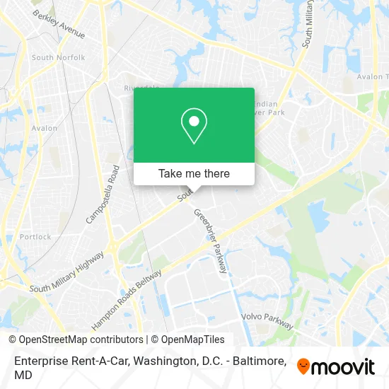 Enterprise Rent-A-Car map