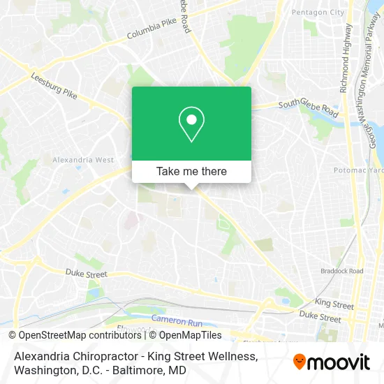 Alexandria Chiropractor - King Street Wellness map