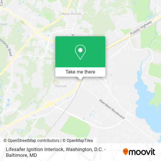 Lifesafer Ignition Interlock map