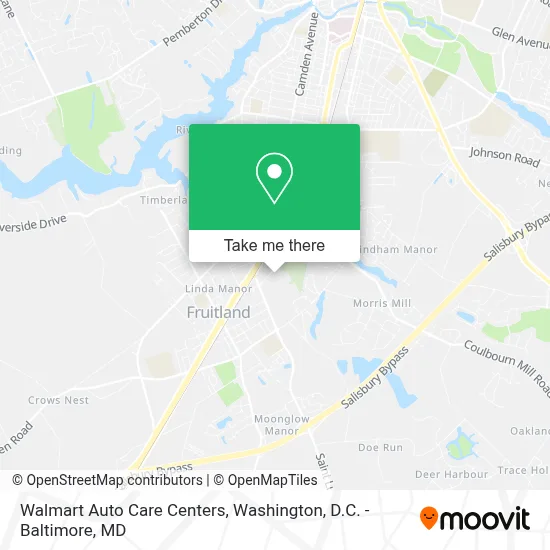 Walmart Auto Care Centers map