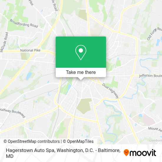 Hagerstown Auto Spa map