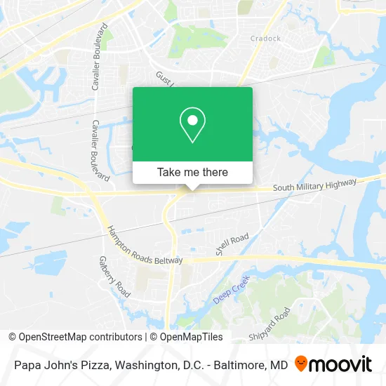 Papa John's Pizza map