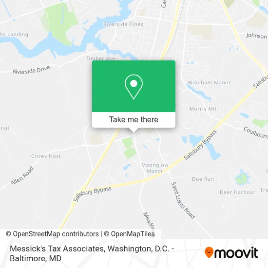 Messick's Tax Associates map