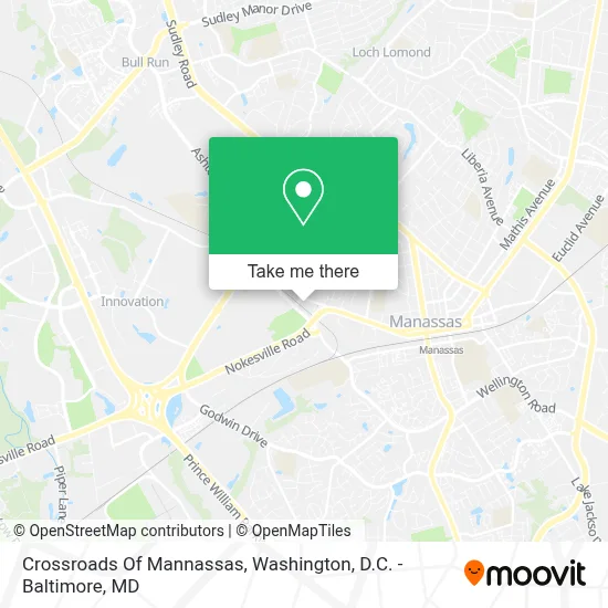Crossroads Of Mannassas map