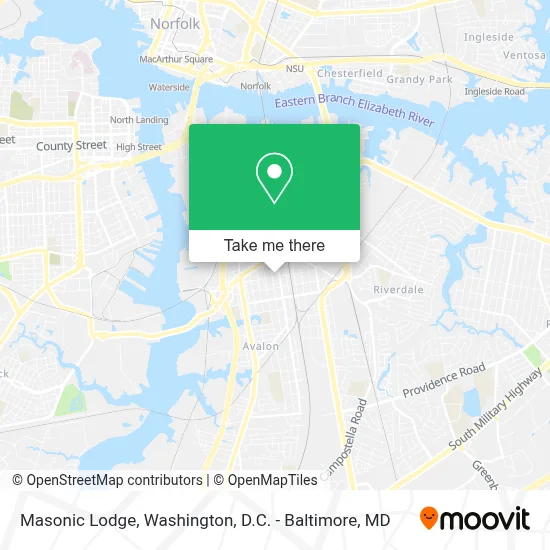 Masonic Lodge map